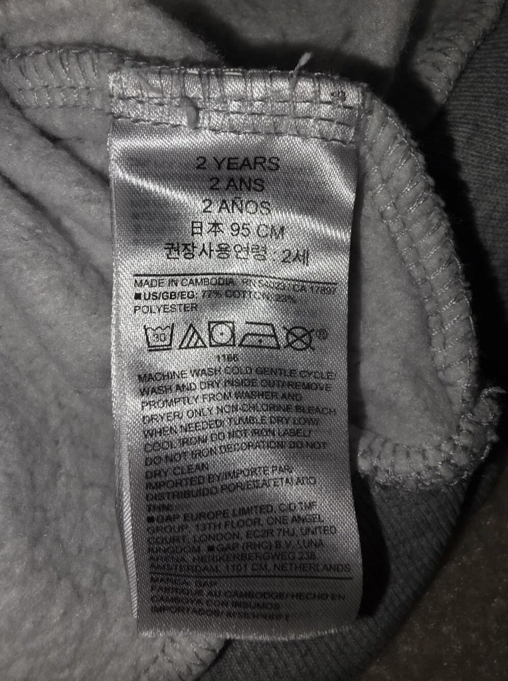 Gap Girls Grey Sweatshirt with Metallic Heart